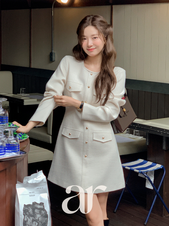 [자체제작] (MADE2기장실루엣반칙) 르베나 2기장 트위드 원피스 결혼식 하객룩 op16146 - 상세 이미지 2