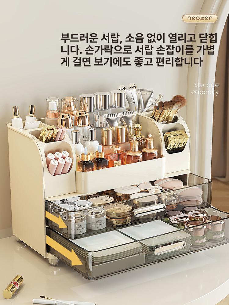 솔비에 화장품정리선반 수납 진열대 화장대 정리함 정리대 다용도 크림 - 상세 이미지 4