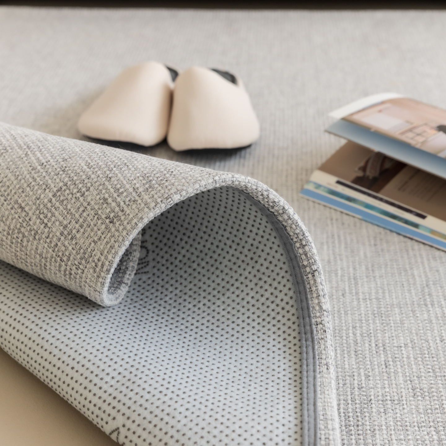 네추럴 방수러그 사이잘룩 대형 거실 식탁 카페트 애쉬그레이, 사각형 200x300