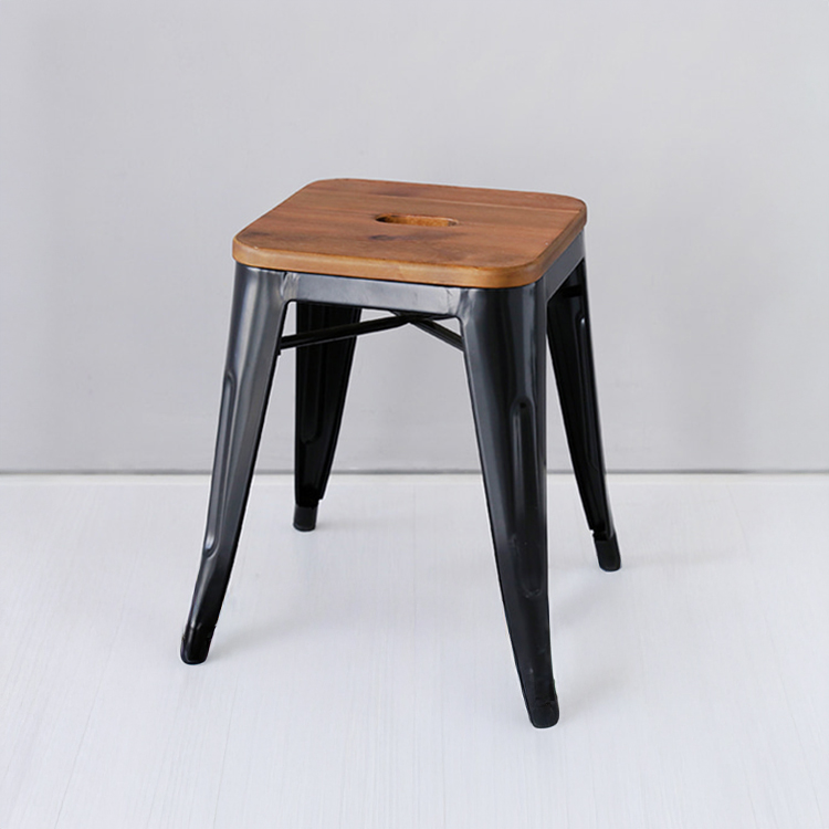 원목상판 빈티지스툴 1025EW 블랙 8901.2569