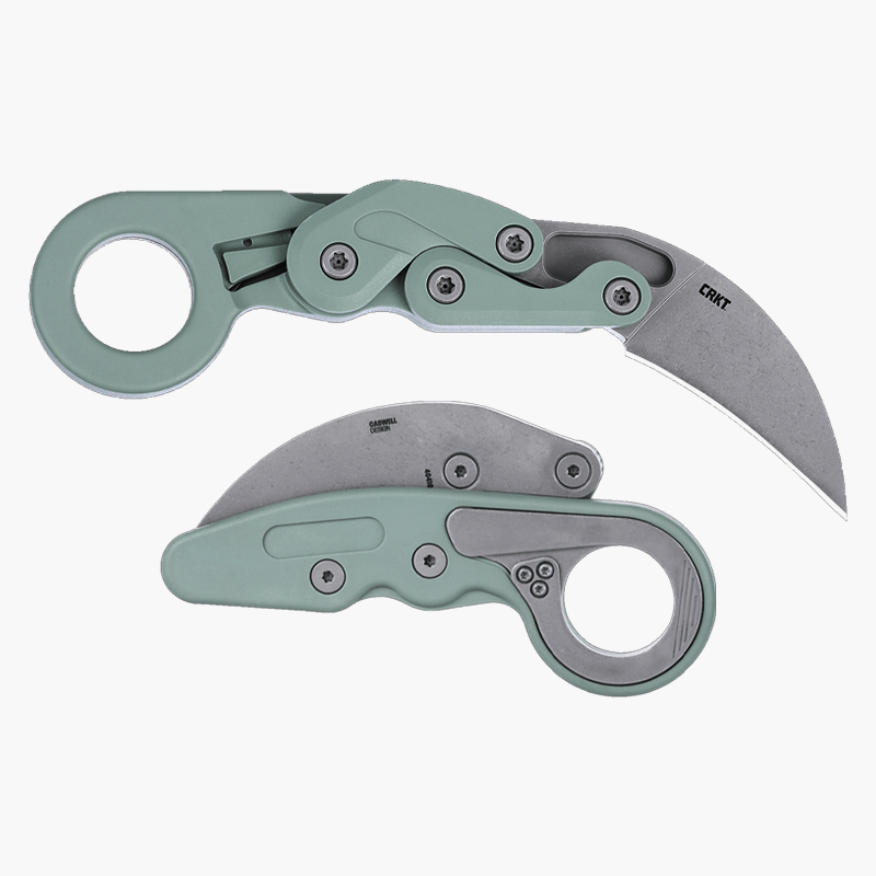 CRKT 프로보크 그리보리 그린 폴딩 카람빗 나이프 택티컬