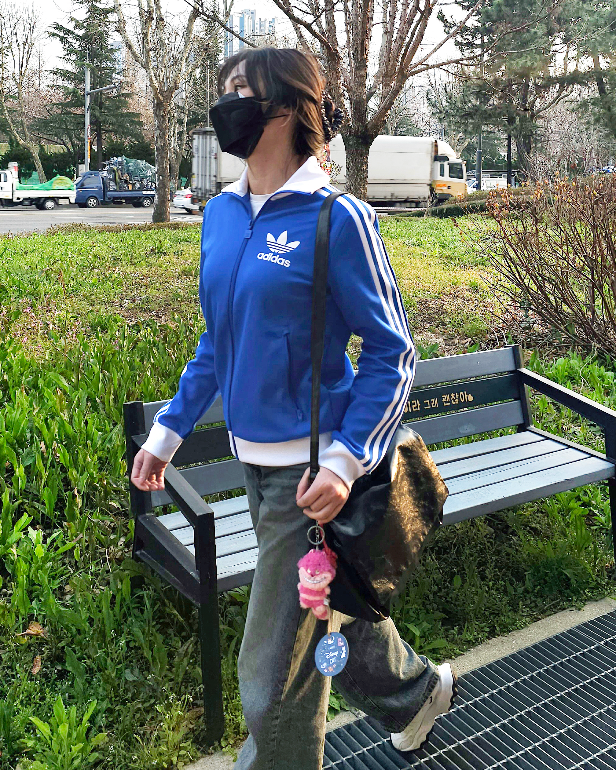 아디다스 오리지널스 여성 베켄바우어 트랙탑 트레포일 져지 트레이닝복 IY2223블루, M 이미지 8