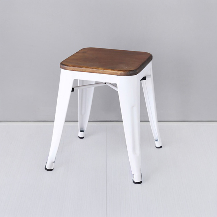 원목상판 빈티지스툴 1025EW 화이트 7793.4338