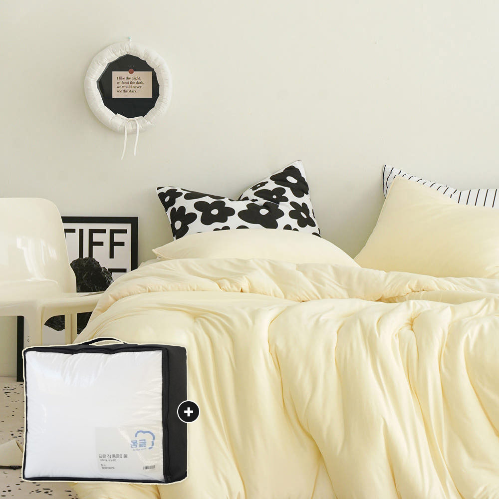 깊은잠몽글 먼지없는 차렵이불 베개세트 SS