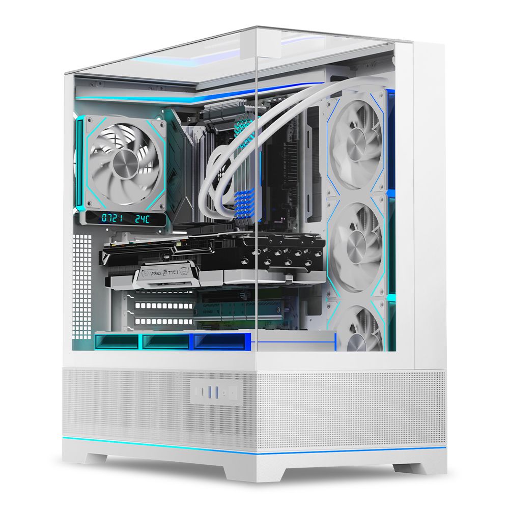 마이크로닉스 WIZMAX 루프탑 미들타워 PC 케이스 화이트