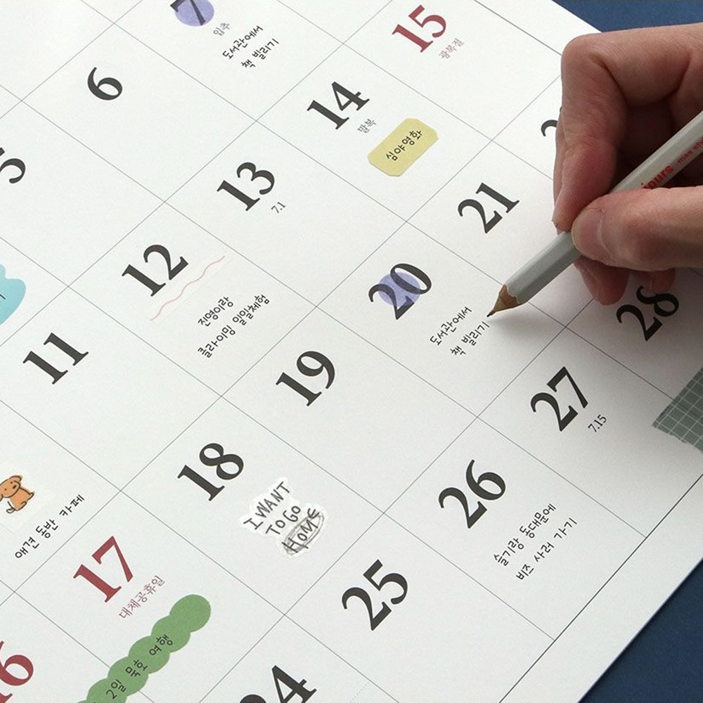 클래식 2026년 벽걸이 달력 26년 벽 달력 2026 스케줄 캘린더 A3 상세 이미지 8