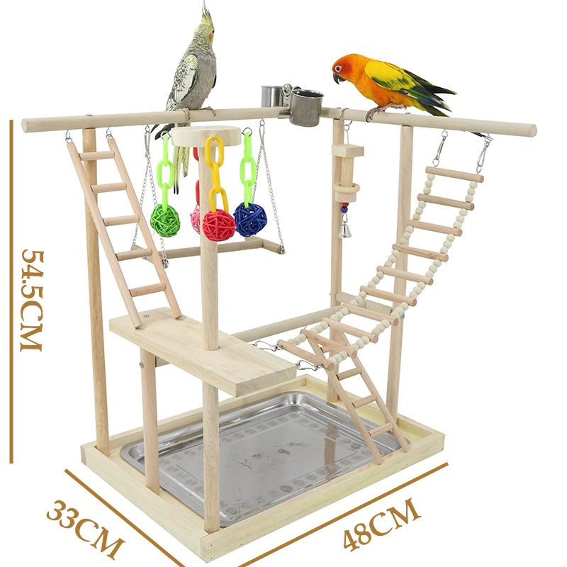 앵무새 대형 훈련 원목 놀이터 횟대 그네 6호