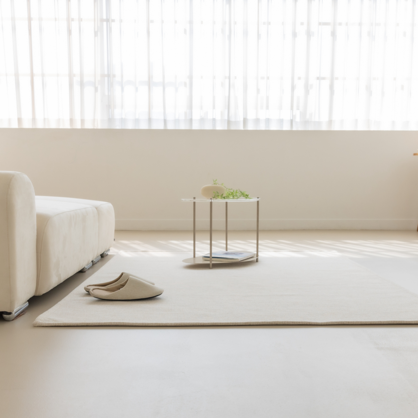 네추럴 방수러그 사이잘룩 대형 거실 식탁 카페트 크림베이지, 사각형 170x230