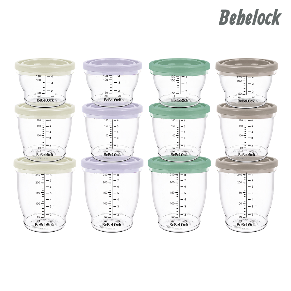 베베락 아이와 엘파 밀폐 이유식용기 12P 세트(120mlX180mlX 240ml) - 상세 이미지 3