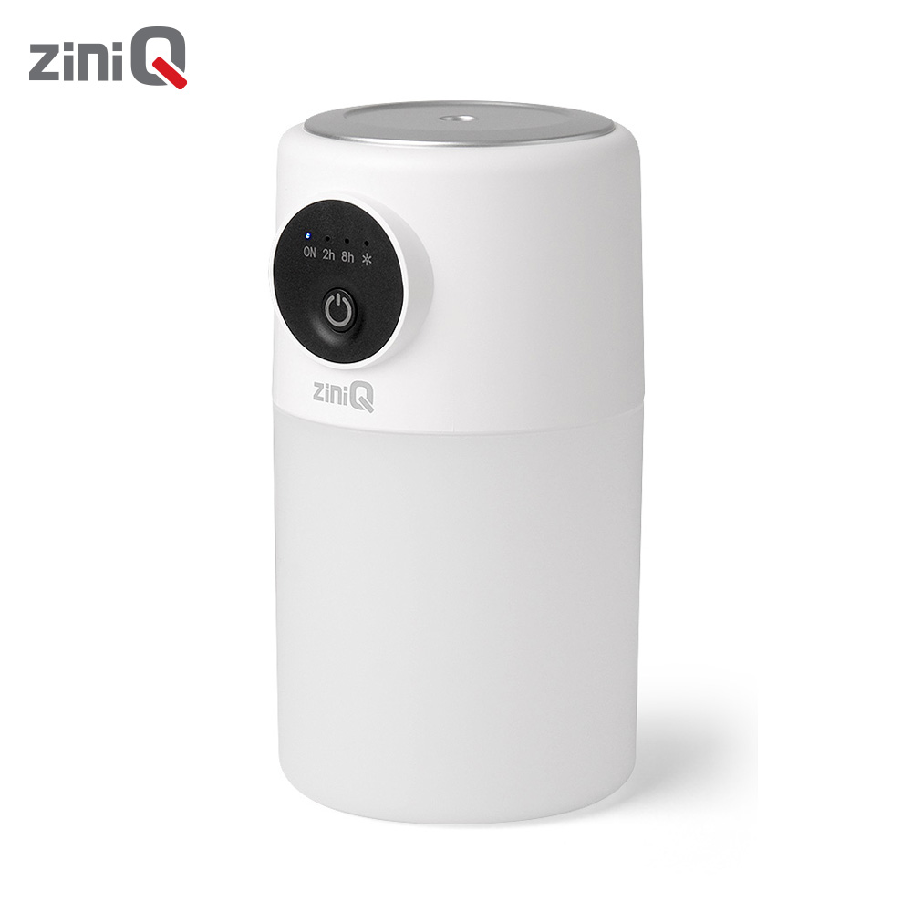 지니큐 LED 사무실 탁상용 초음파 미니가습기 저소음 무드등 ZQ-HX10