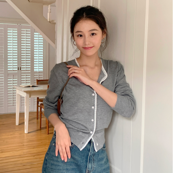 스모아 라운드 레이스 가디건 cd3385