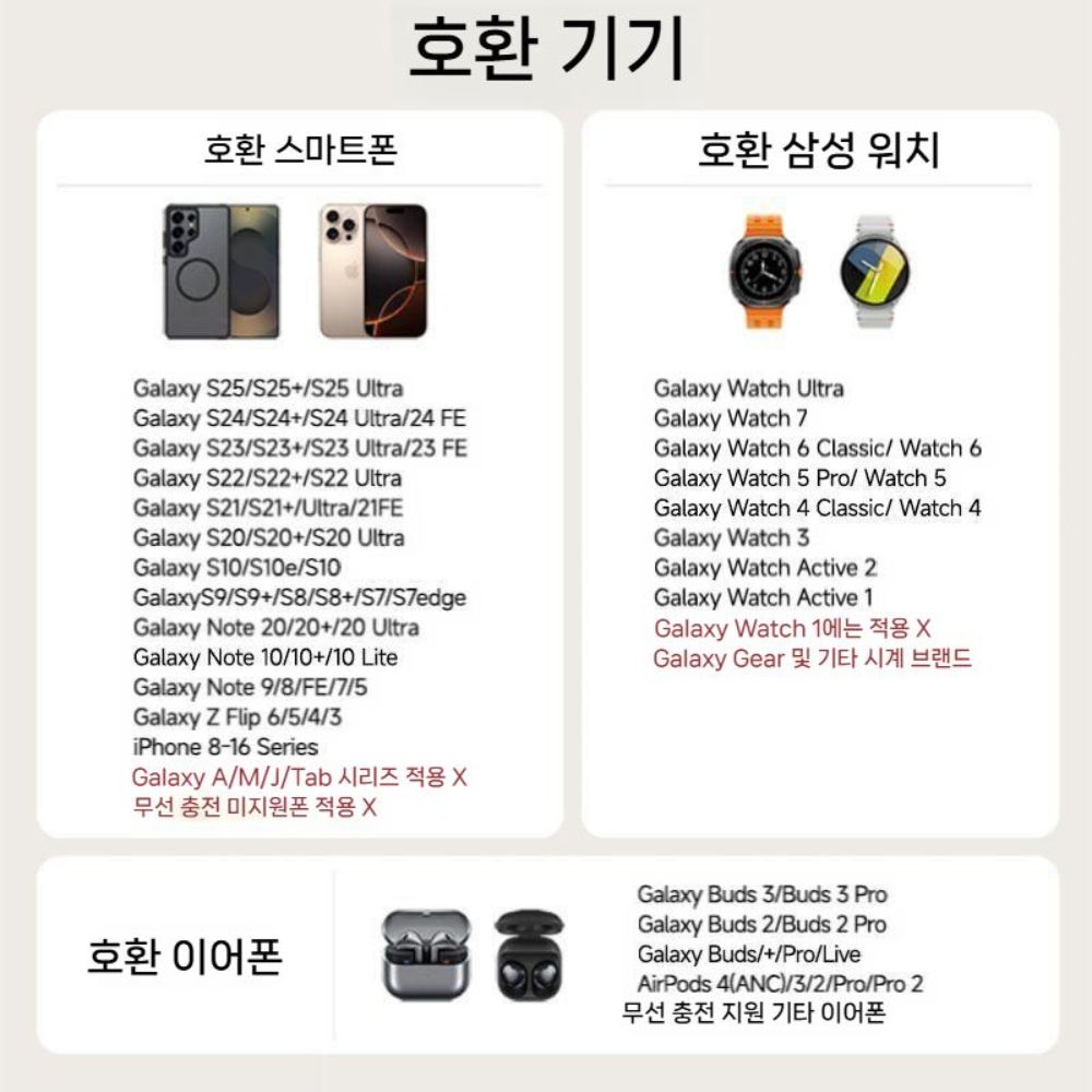 아이폰17 에어 프로 맥스 애플워치11 울트라3 에어팟 프로3 마그네틱 무선 충전기 - 상세 이미지 5