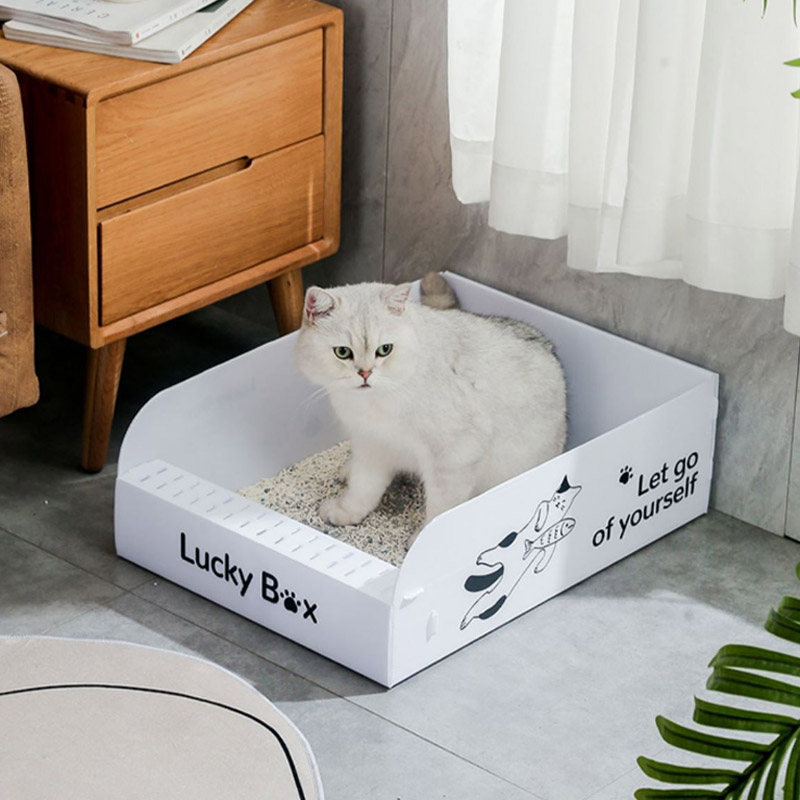 포포가든 고양이 휴대용 접이식 간이 화장실 여행용 야외용 L 53cm - 상품 이미지