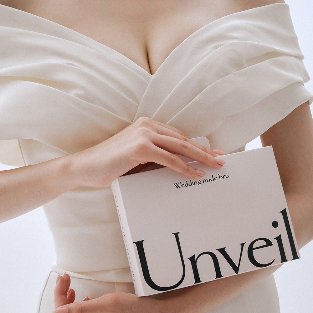 [자체제작] 언베일 누드브라 실리콘 코르셋 끈없는 웨딩브라 제품 이미지
