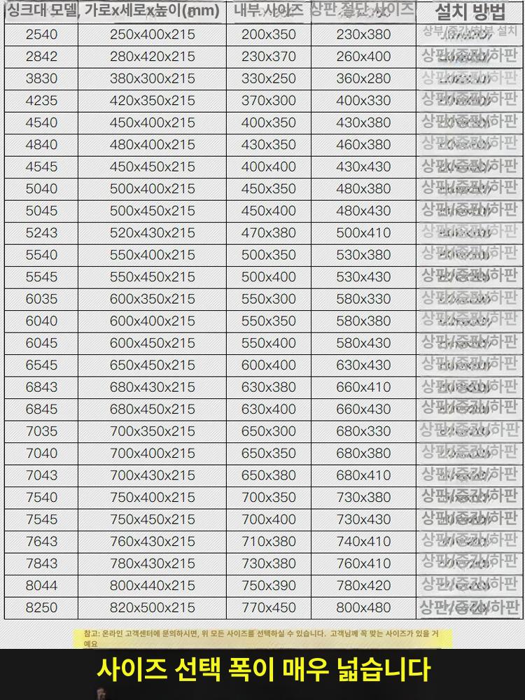 덮개있는 미니 사각싱크볼 싱크대 싱크볼 접이식 덮개 교체 주방 정리함 사무실 25x40 6193 냉수 수도꼭지 포함 - 상세 이미지 5