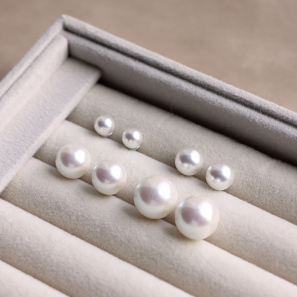 핵진주 귀걸이 6mm 12mm 국산 엑스트라 파인 펄 이어링 - 상세 이미지 4
