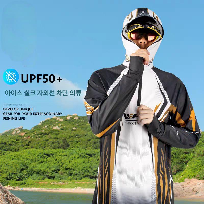 여름 아이스 낚시 자켓 UPF50 플러스 통기성 후드 일체형 방수 플래티넘 M - 상품 이미지