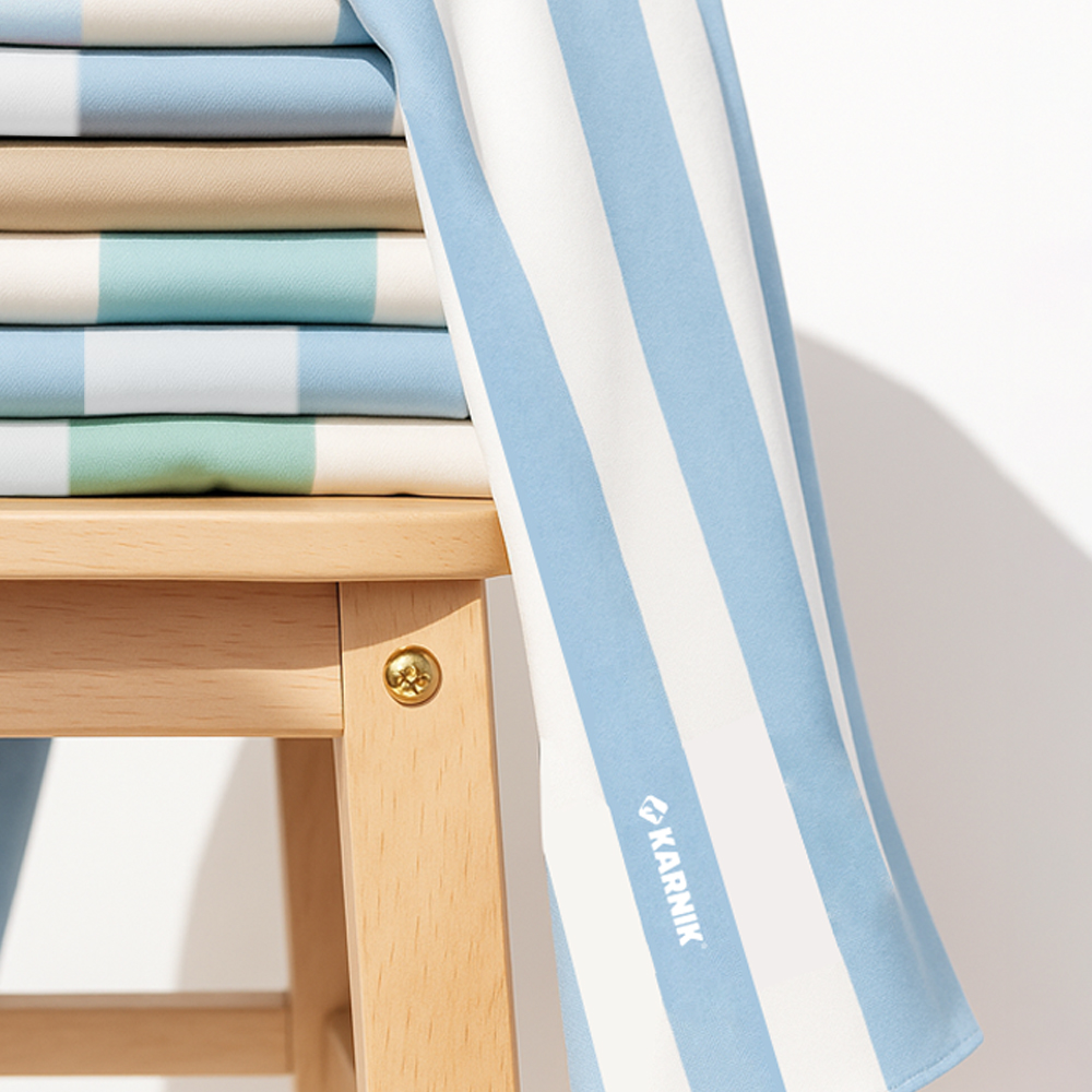 스트라이프 건식 스포츠 타올 1+1 극세사 수영 수건 운동 골프 대형 타월 수영장 땀흡수