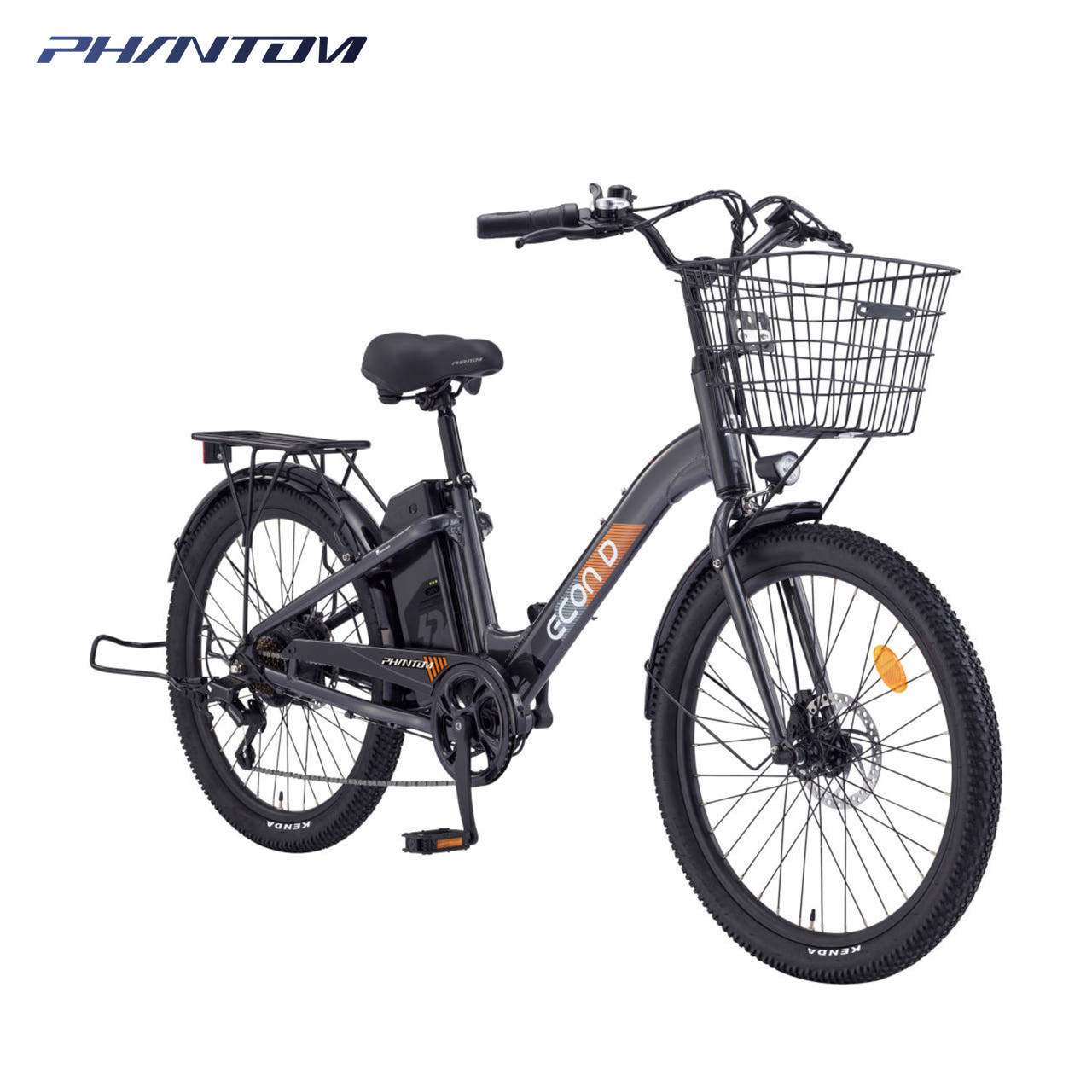 2025 삼천리 24 팬텀 이콘 D - 100% 완조립 운동용 출퇴근 입문용 바구니 전기자전거