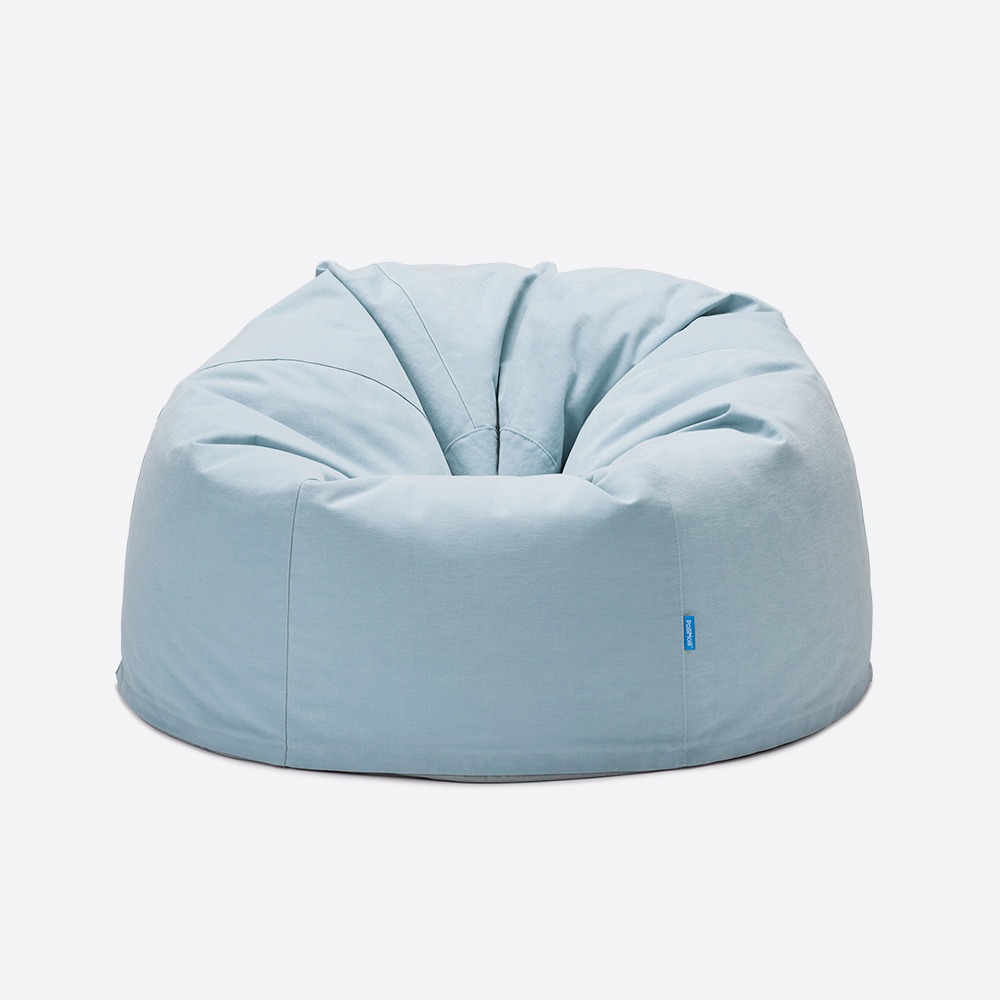 폴리몰리 904C 코튼 1인용 빈백 소파 순면 수유 의자, 라임 (메시속커버)