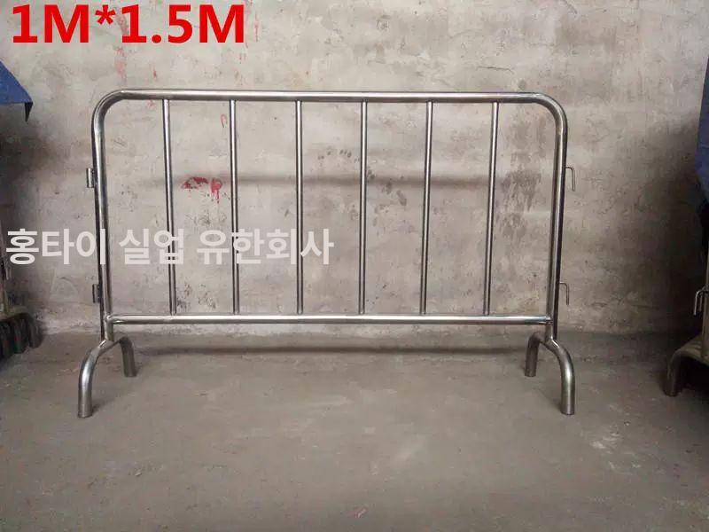 스테인레스 이동식 바리게이트 가드레일 출입문 자바라 학교 펜스 주차장 자바라대문 차단봉 201 38x22 1M 높이x1.5M - 상세 이미지 3