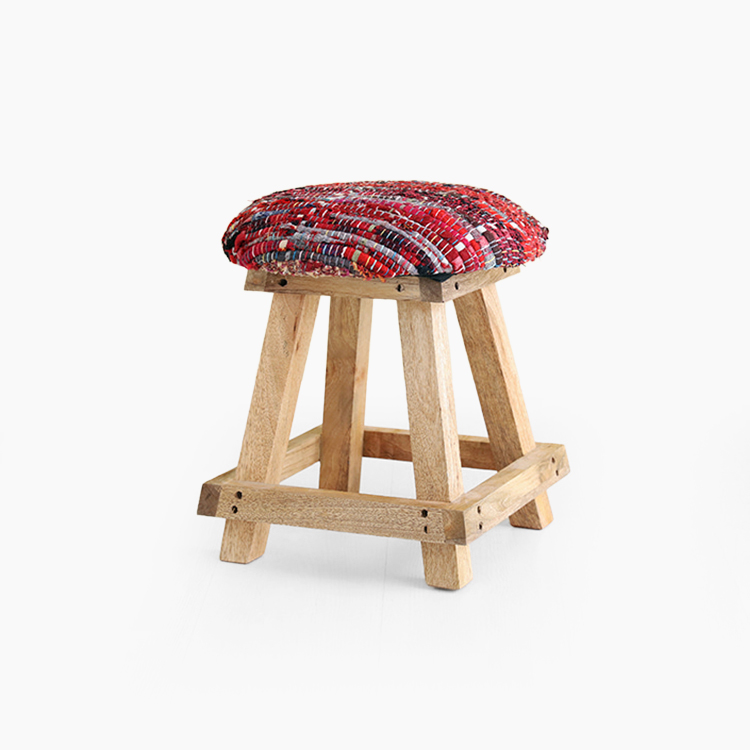 PERI 스툴 멀티레드/내추럴 8984.2117 - 상품 이미지