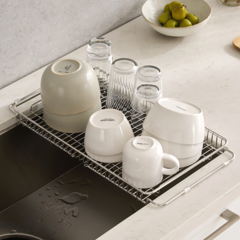 퓨어셀 304 올스텐 주방 싱크 플레이트 싱크볼 컵 선반 건조대