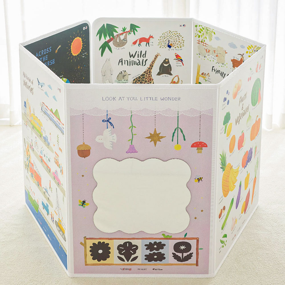 그랑아코 미러 아기 병풍 세이펜호환 거울 초점 터미타임 신생아 유아 포스터 네이비나잇