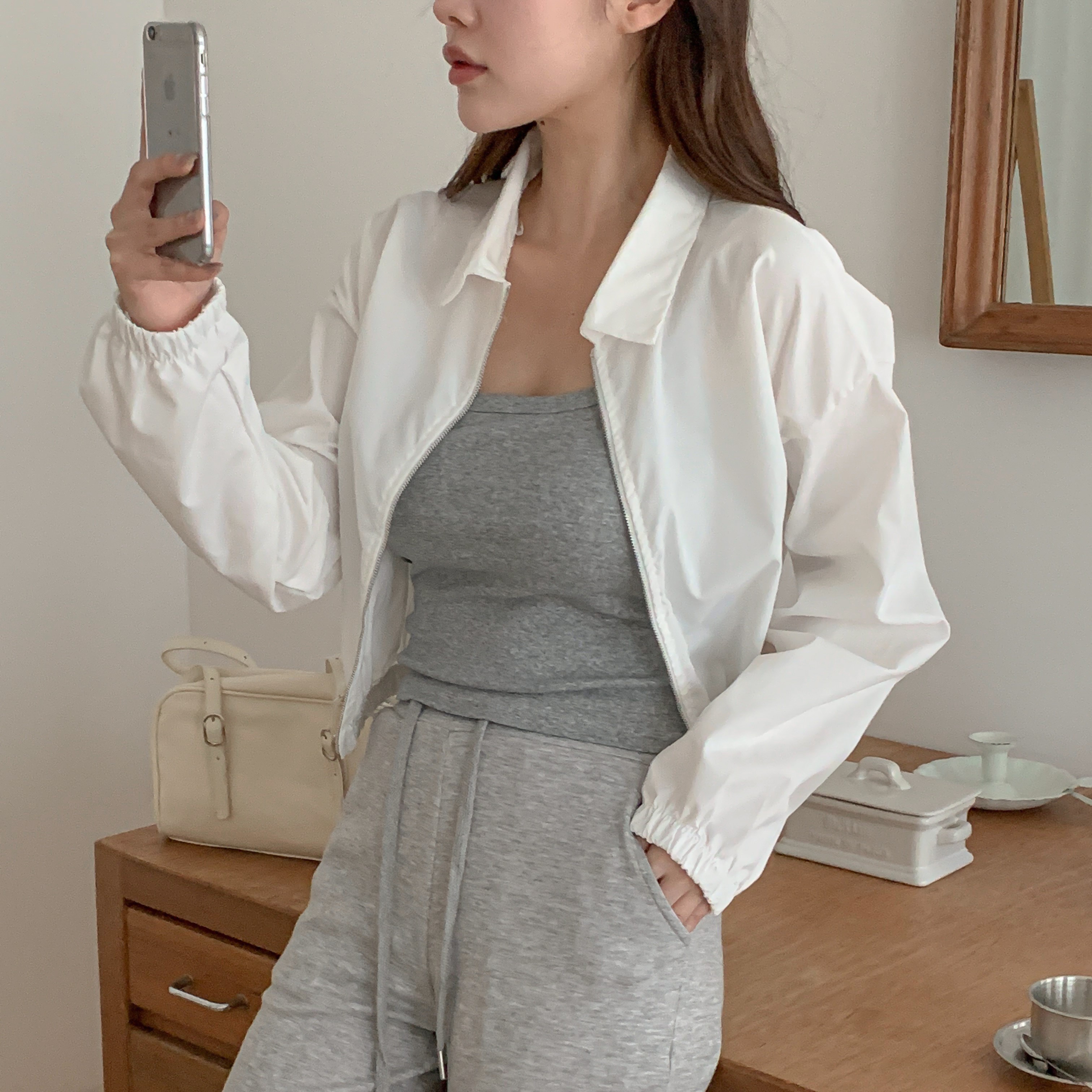 바람막이 집업 점퍼 간절기템 아우터 봄 가을 국산 국내제작 - 상세 이미지 2