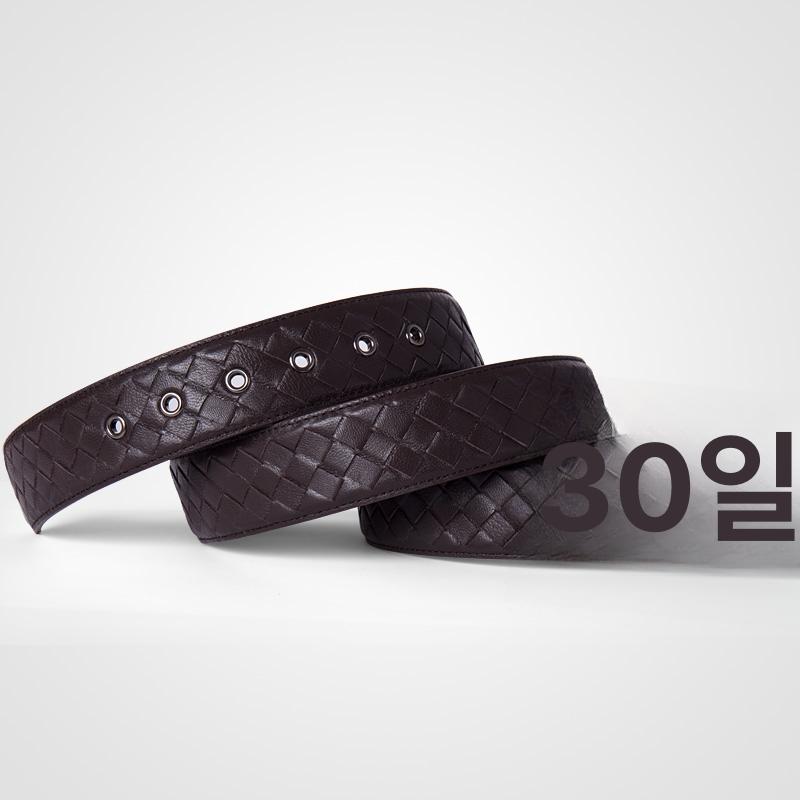 소가죽 남성 벨트 버클 회색 혁대 허리띠 빅사이즈 로열블랙 와이드 4.0 95cm - 상세 이미지 4