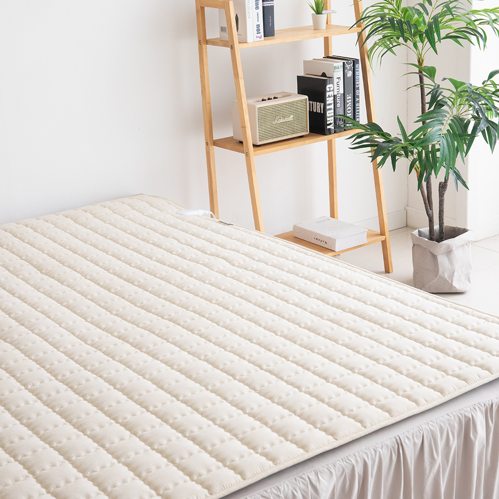 한일의료기 카본 탄소매트 전기 온열매트 침대용 전기장판 1인용 싱글 파스텔 그레이