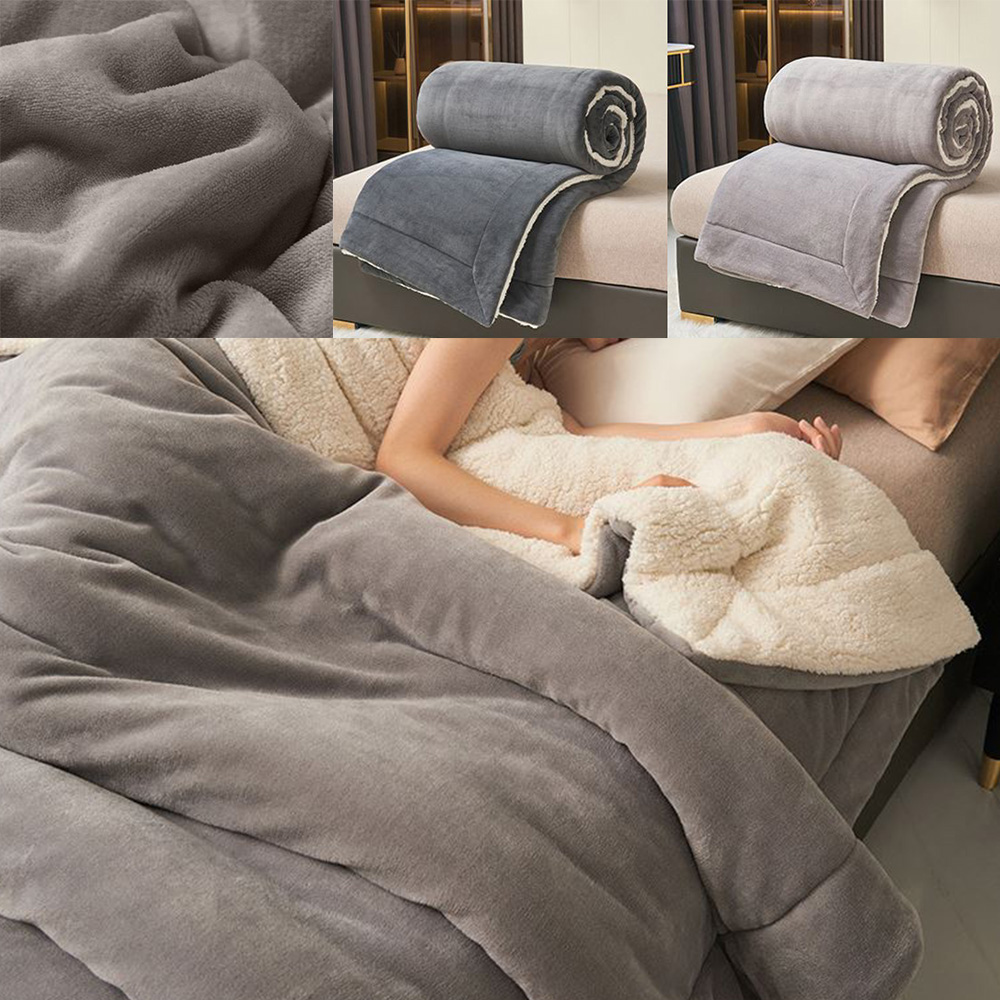 두꺼운 보온 담요 정전기 방지 이중 이불 - 상품 이미지