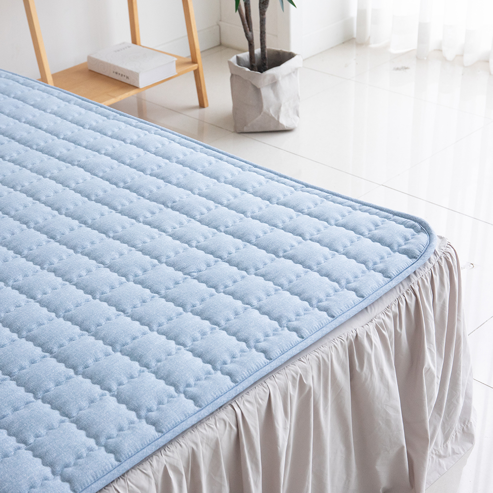 한일의료기 카본 탄소매트 전기 온열매트 침대용 전기장판 1인용 싱글 파스텔 그레이