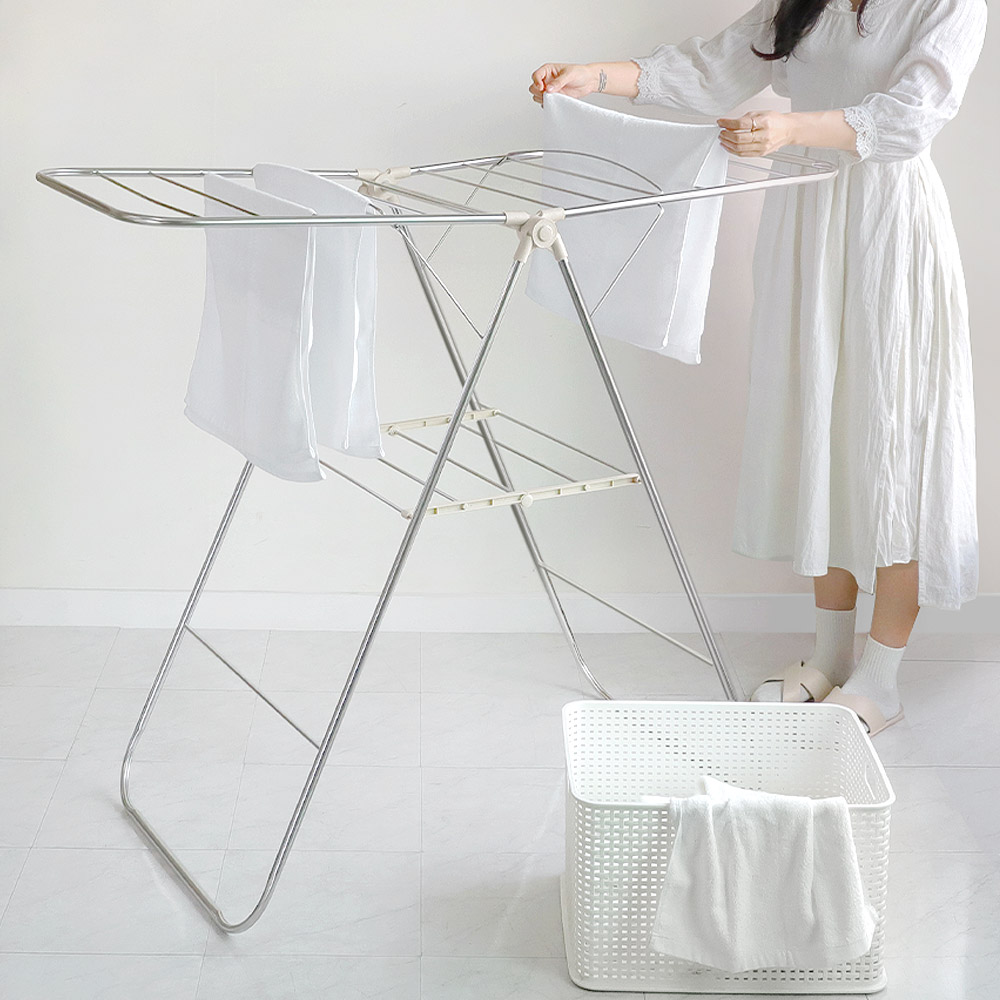 빨랑말랑 스텐 빨래 건조대 대형 베란다 원룸 이불 건조대