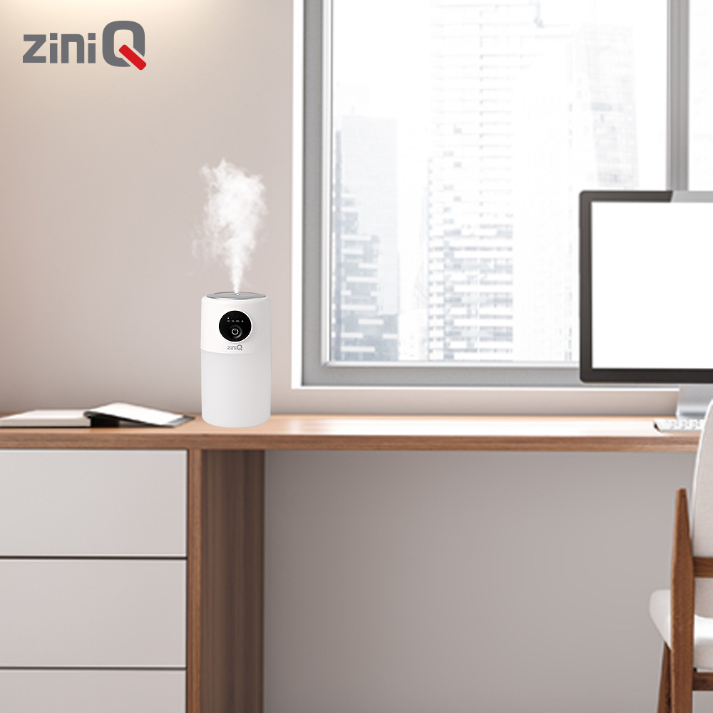 지니큐 LED 사무실 탁상용 초음파 미니가습기 저소음 무드등 ZQ-HX10