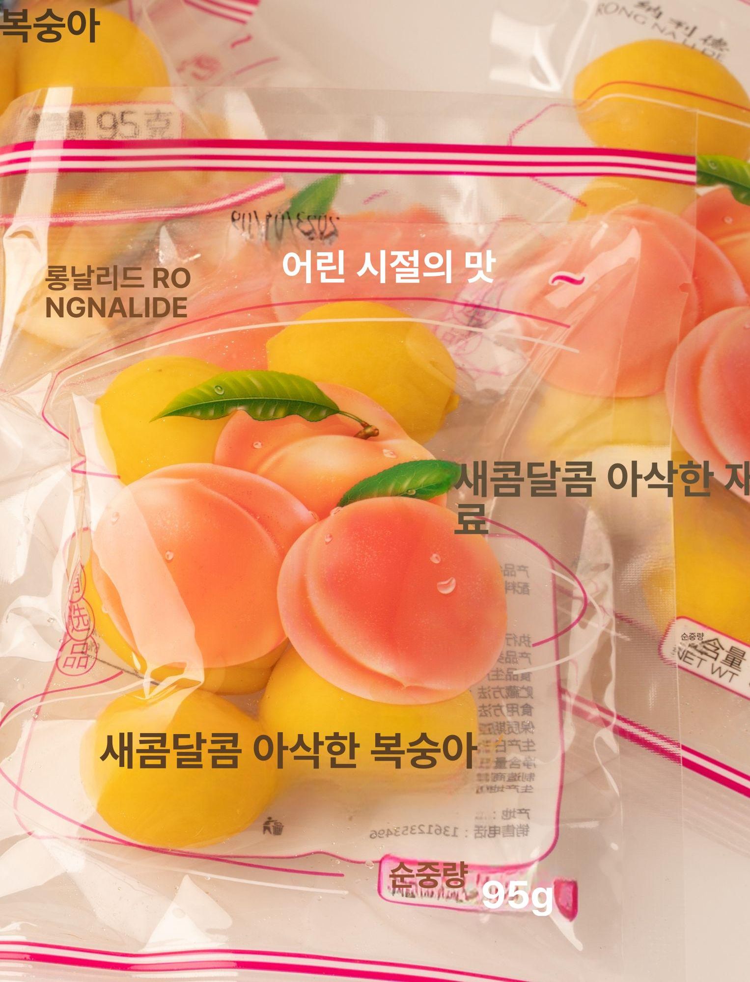 중국복숭아간식 다과 먹방 복숭아간식 중국간식복숭아 안주 새콤 탕비실 아이들 간식 2봉지 - 상세 이미지 3