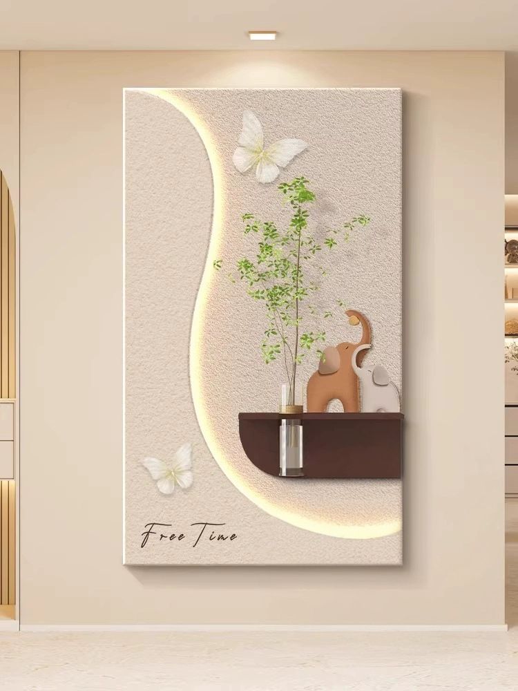 LED화분액자 벽 호텔 감성화분액자 조명액자 인테리어 장식 스타일 B 50x100cm 플러그인 220V+리모컨 - 상세 이미지 4