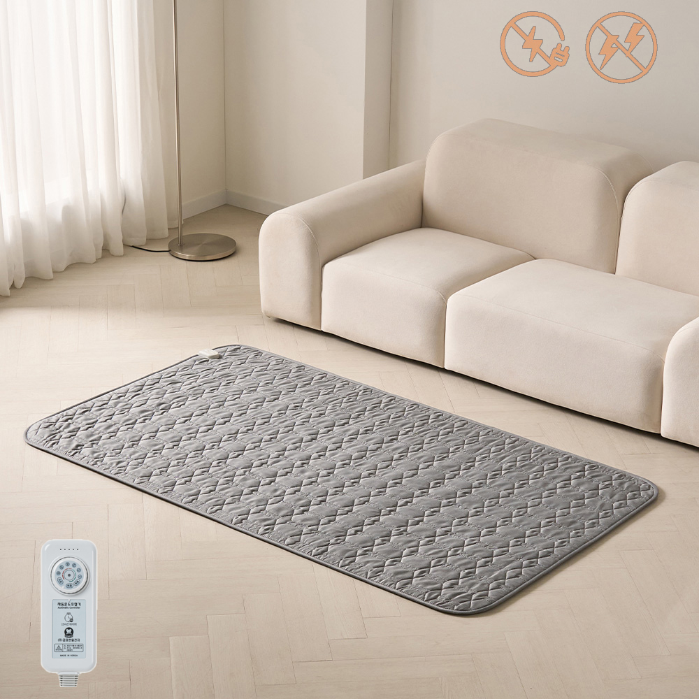 곰표한일 전기요 무자계 탄소매트 안전 온열매트 사계절용 전자파 차단 미니싱글