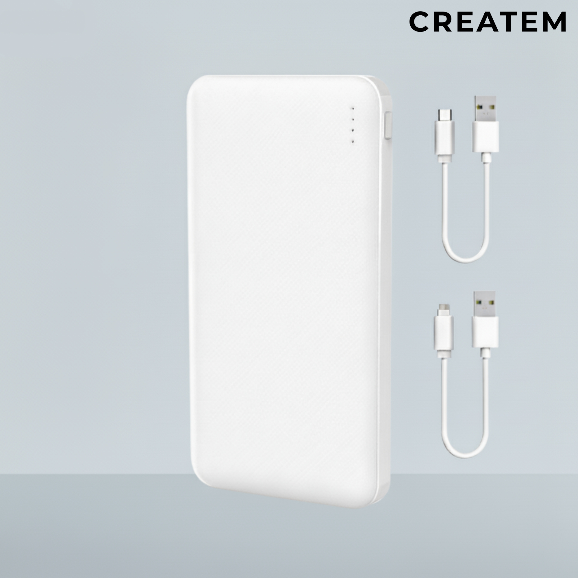 파워블럭 슬림 듀얼 보조배터리 10000mAh (조명 USB-A 배터리) - 상품 이미지