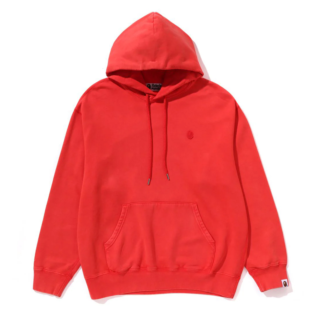 베이프 후드티 GARMENT DYE ONE POINT RELAXED FIT PULLOVER HOODIE 1L80-114-303 - 메인 이미지