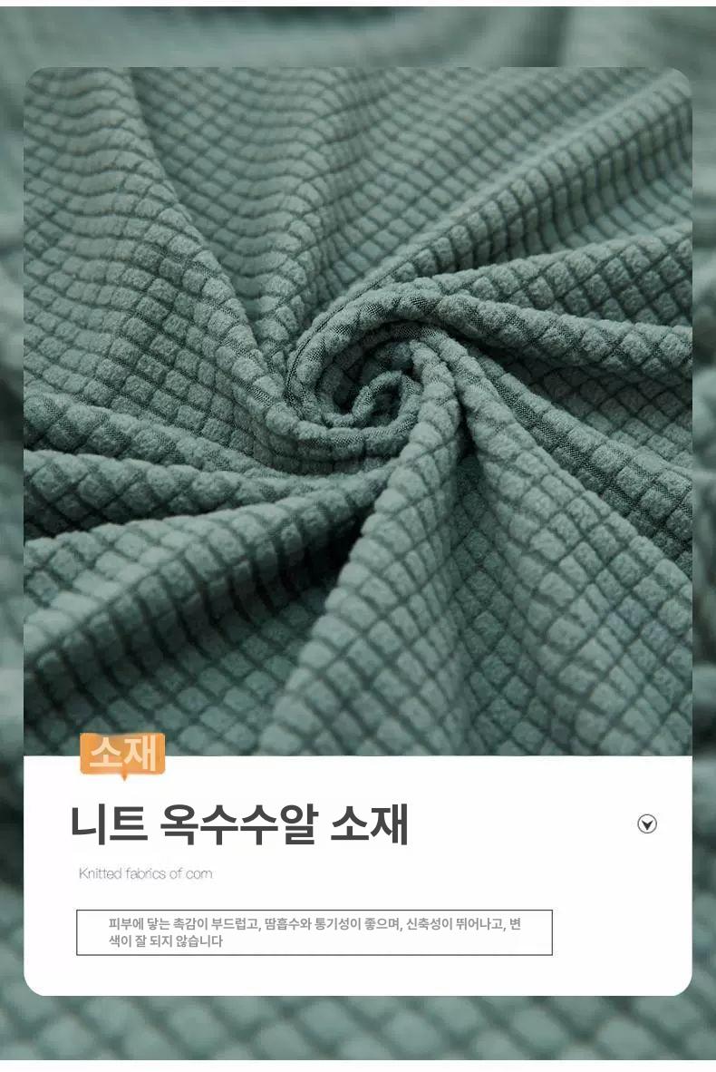 벨벳 쇼파스툴커버 덮개 커버링 리폼 미끄럼 천갈이 교체 탄성 쇼파스툴 쇼파 원형 화이트 A S 33x45x30-38cm - 상세 이미지 2