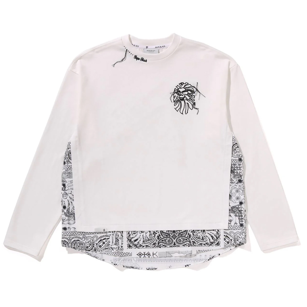 베이프 긴팔티 SIDE SLITTED LONG SLEEVES TEE 1L70-111-301 - 상세 이미지 2