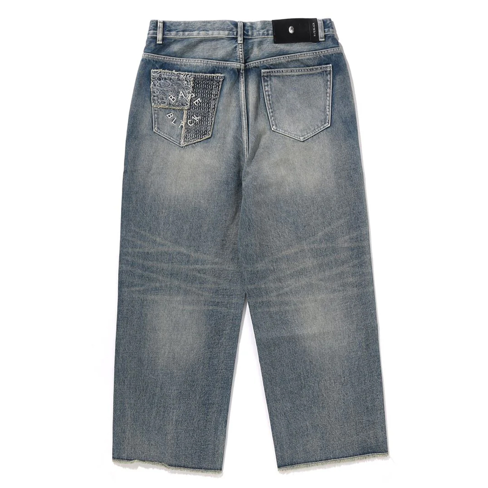 베이프 바지 SASHIKO PATCHWORK JEANS 1L70-150-301 - 상세 이미지 3