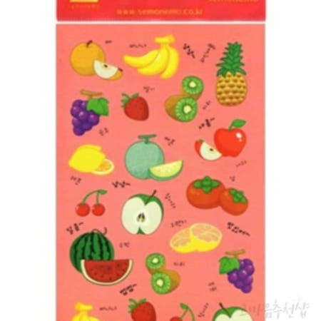 울언니협력사 [고마음샵] 과일 스티커 사과 딸기 바나나 유아스티커놀이 폰케이스꾸미기 탑꾸 다꾸스티커 탑꾸재료
