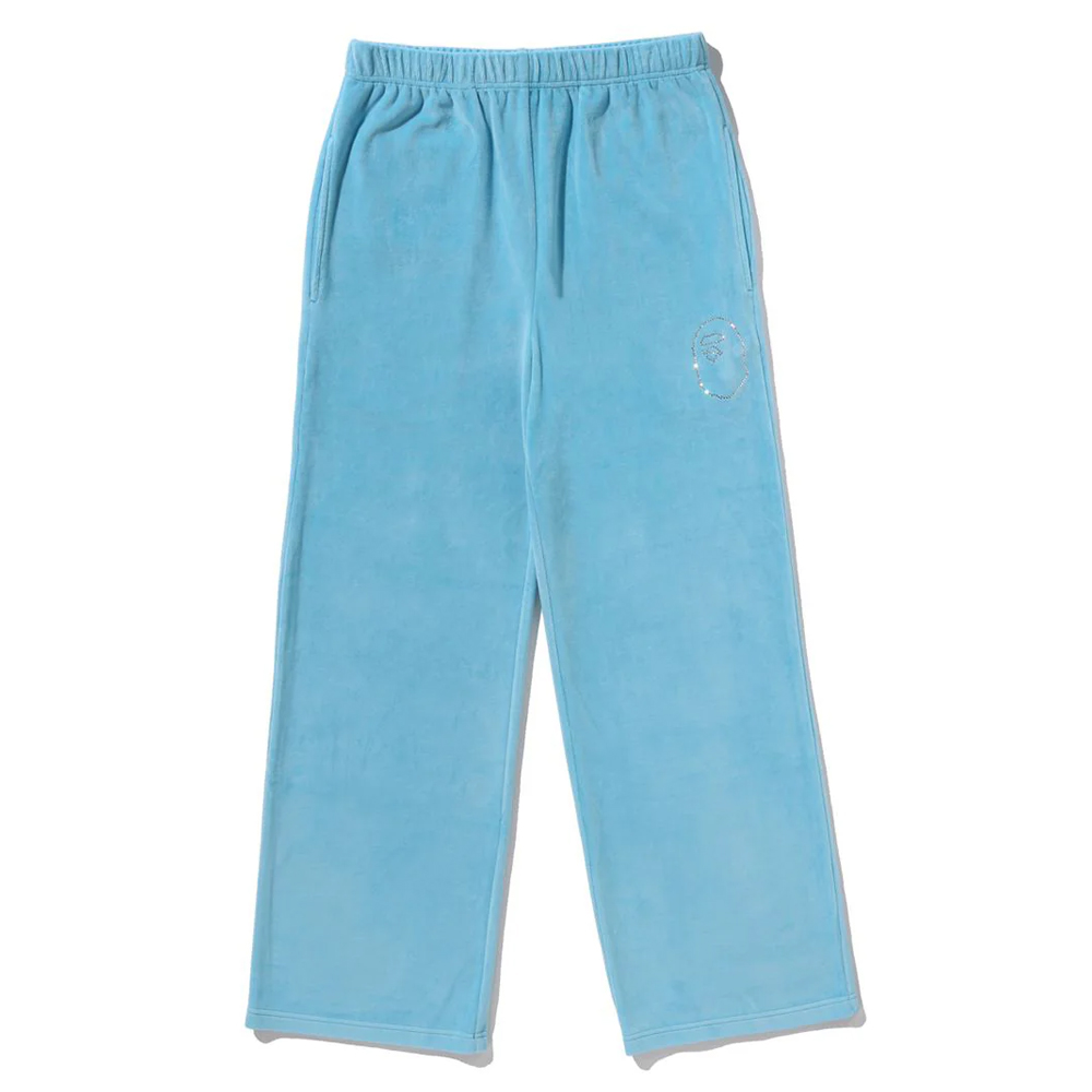 베이프 우먼즈 바지 CRYSTAL STONE APE HEAD VELOUR WIDE PANTS 1L80-252-003 - 상세 이미지 2