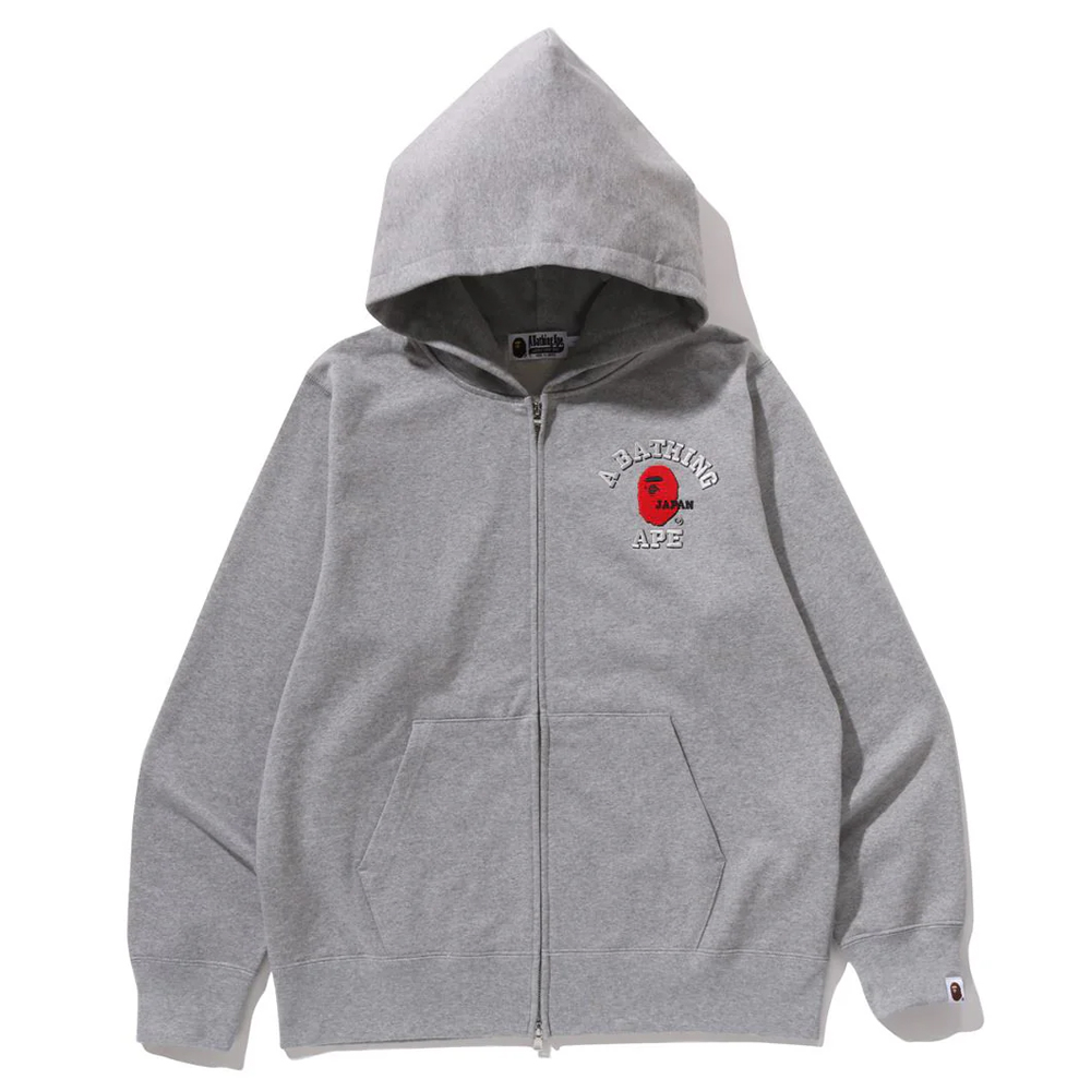 베이프 후드집업 COLLEGE ONE POINT EMBROIDERY ZIP HOODIE 1L72-115-017 - 상세 이미지 2