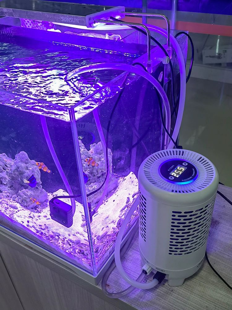 수족관 항온기 쿨러 워터 온조기 물 100W 칠러 수조 히터 100W 겸용 수중펌프+호스포함 30L - 상품 이미지