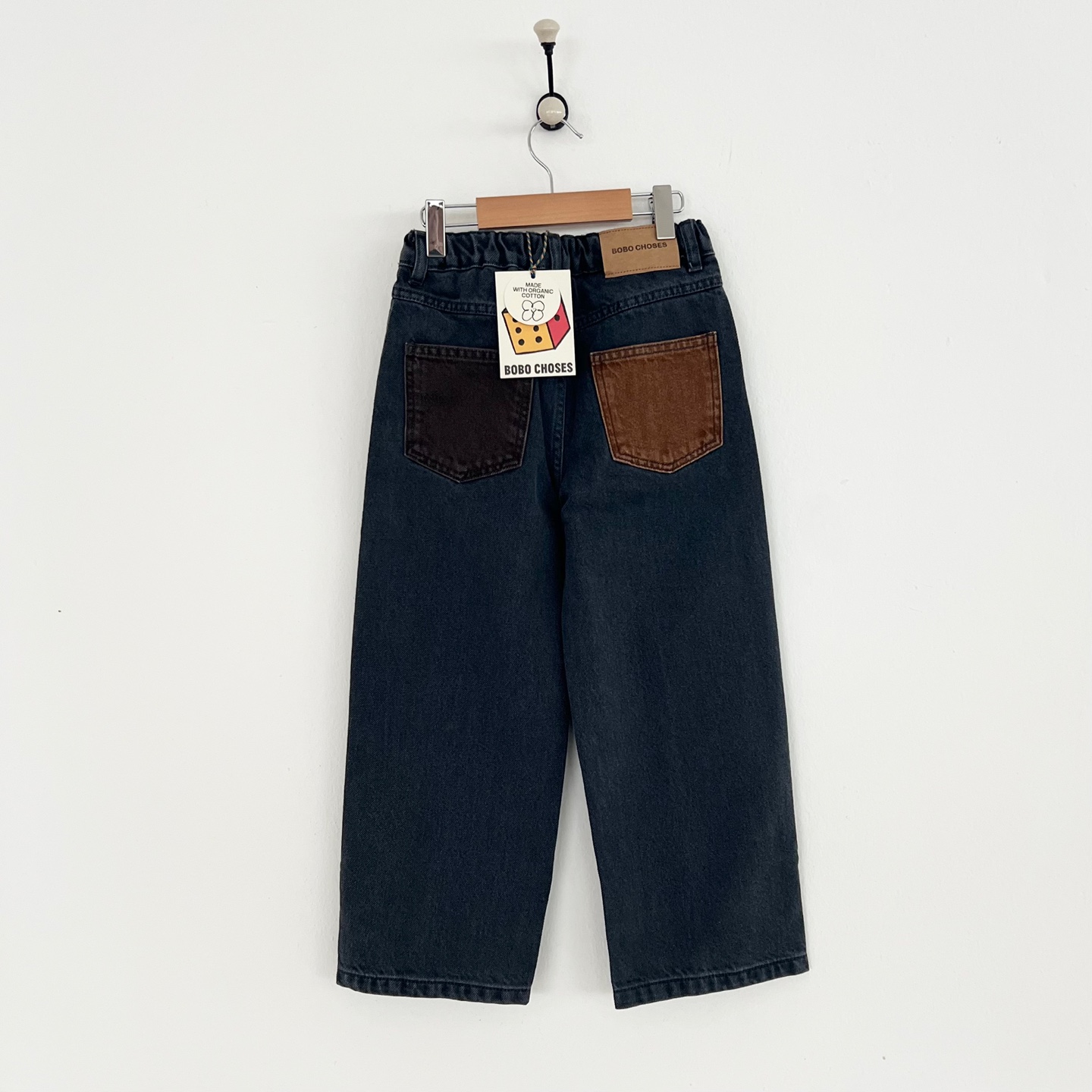 25FW 보보쇼즈 키즈 컬러블럭 데님 팬츠 멀티 B225AC078 991 - 상세 이미지 5