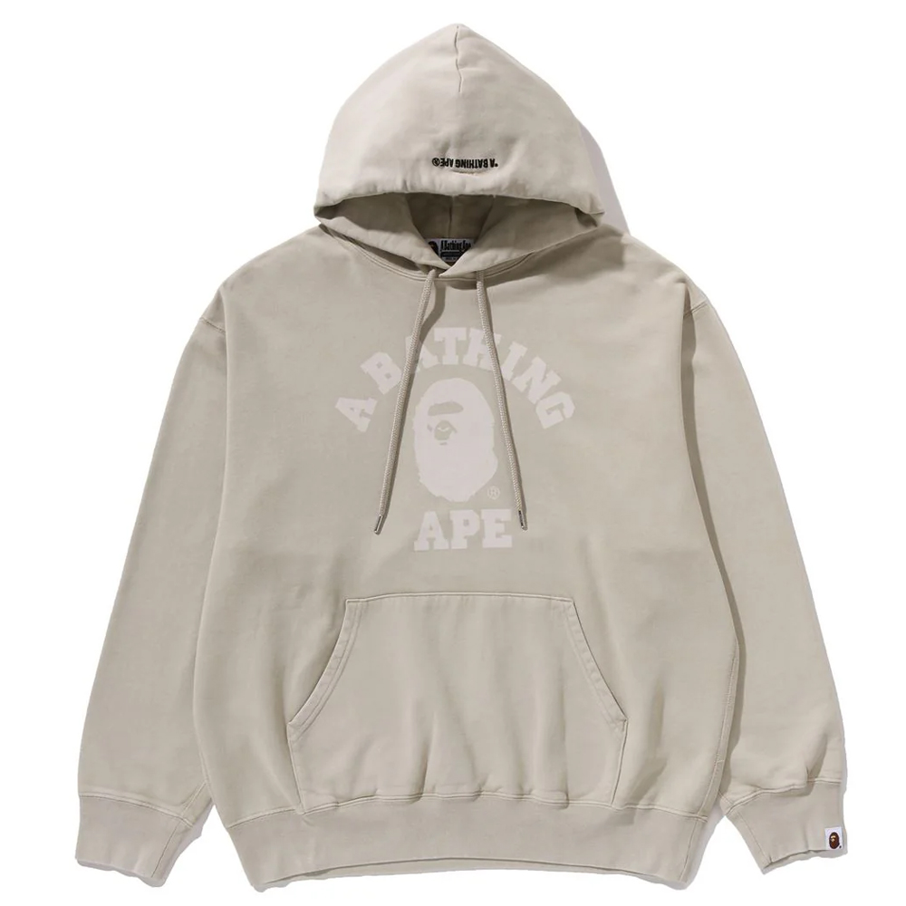 베이프 후드티 GARMENT DYE COLLEGE PULLOVER HOODIE 1L80-114-304 - 상품 이미지