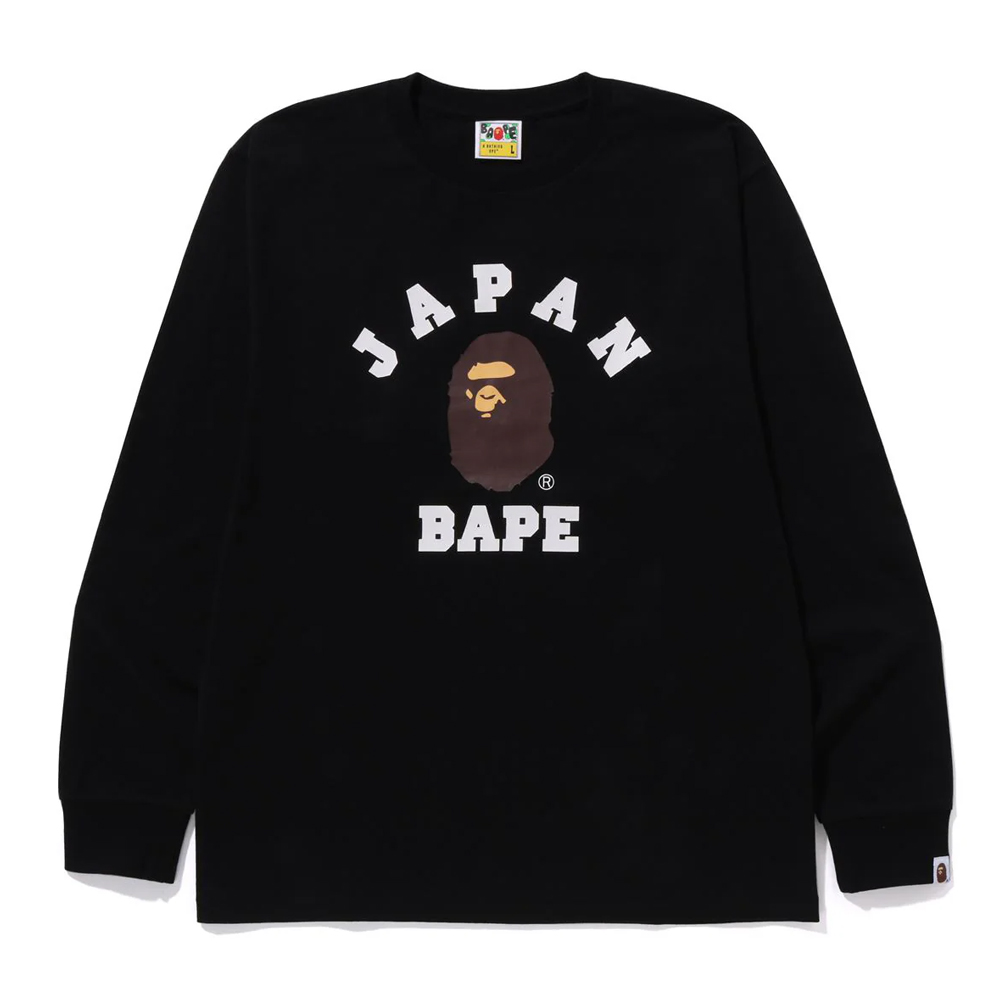 베이프 긴팔티 JAPAN COLLEGE CITY L/S TEE 1L72-111-001 - 상품 이미지